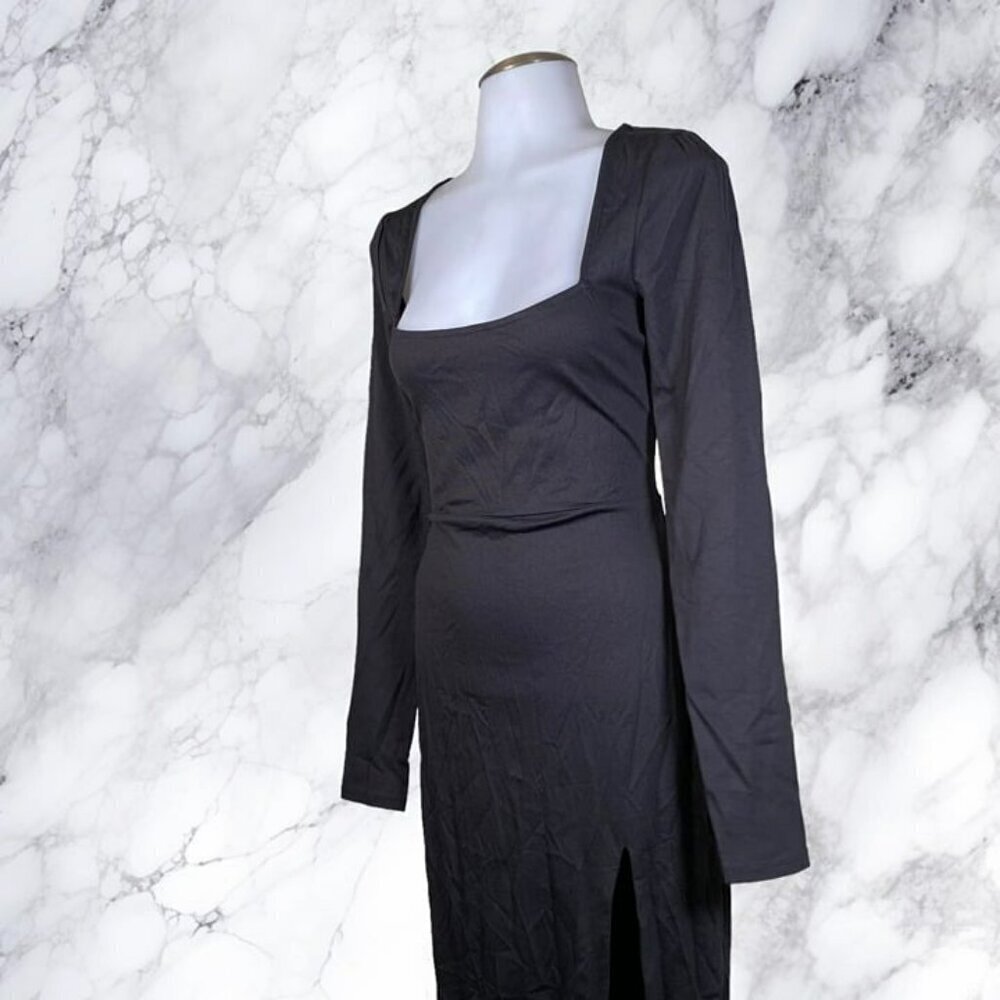 NBD Slit Midi Dress - Black - Picture 7 of 9